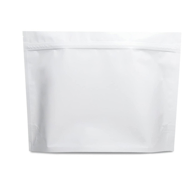 Matte White Slider Child Resistant Exit Bags 12"x9"x4" Smell Proof Ziplock