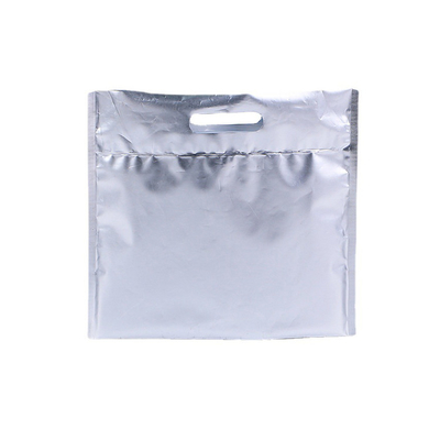 Disposable Plastic Aluminum Foil Zipper Food Thermal Cooler Bags With Handle