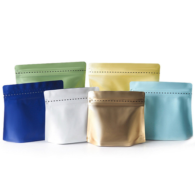 Colorful Mylar Foil Stand Up Pouch Single Zipper Package Recyclable Self Sealing
