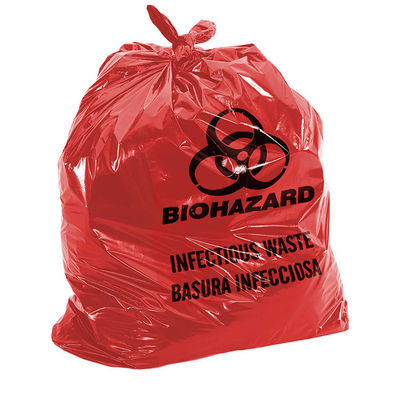 LLDPE Red Clinical Waste Bags , 30*36&quot; Medical Waste Disposal Bags