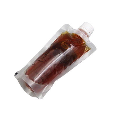 Plastic Clear 8.4oz Liquid Spout Bag For Juice 60-200micron Thickness