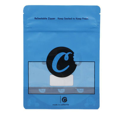 3.5g Mylar Self Sealing Bags For Cookies Resealable Custom Logo