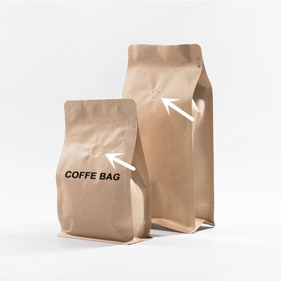 16oz 1lb Flat Bottom Coffee Aluminum Foil Bag With One Way Valve