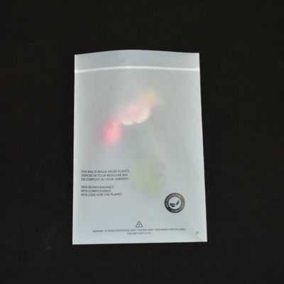 Zippered Cornstarch Compostable Bags , 100% PLA Biodegradable Garment Bag