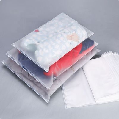 Frosted 0.18mm Ziplock Packaging Bag T Shirt Slider Ziplock Pouch