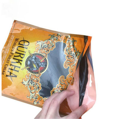 Ziplock 150gsm humidor bag for cigars , 4-50Ct humidified cigar bags