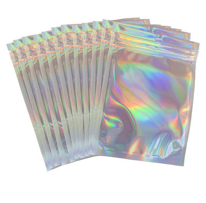 Holographic k Mylar Pouch , Rainbow Aluminum Vacuum Seal Bags
