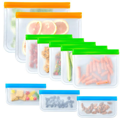 BPA FREE PEVA Ziplock Packaging Bag Leakproof Freezer For Snacks Storage