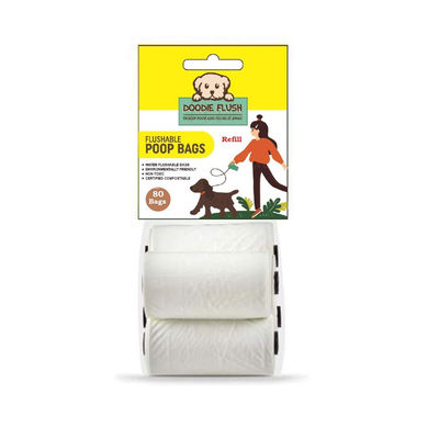 Compostable PVA Water Soluble Bag ISO9001 Poo Bags On A Roll