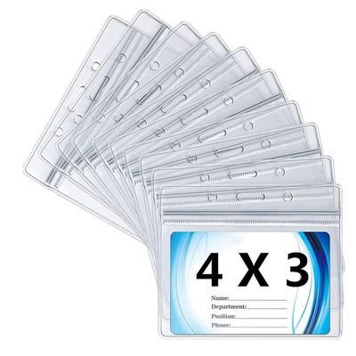35C/Layer 4 X 3 In ID Card Vinyl Sleeve , PVC Vaccination Card Protector