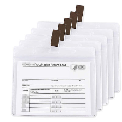 PVC 4x3 Cdc Vaccination Immunization Vaccine Card Protector With String
