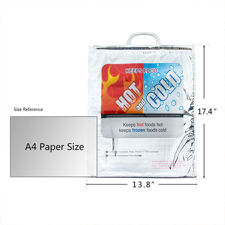 13 8 17 4in Aluminium Foil Food Delivery Thermal Bags To Keep Food Hot Cold