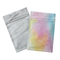 Glossy Rainbow Marbling Pattern Mylar Zip Bag Reclose Flat For Jewelry Cosmetic