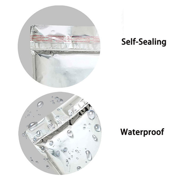 Silver Insulated Shipping Envelopes Metallic Insulated Foil Bag Self-Seal Closure Insulated Thermal Bags