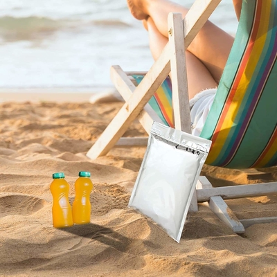 Silver Insulated Shipping Envelopes Metallic Insulated Foil Bag Self-Seal Closure Insulated Thermal Bags