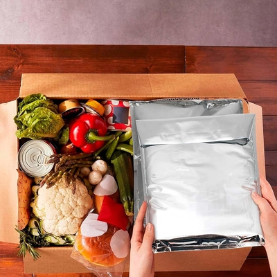 Silver Insulated Shipping Envelopes Metallic Insulated Foil Bag Self-Seal Closure Insulated Thermal Bags