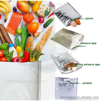 Waterproof thermal envelop caviar cooler Packs for Shipping,foil insulated bag Silver Mailer
