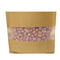 Stand Up 3.5*5.5 Inches k Paper Bag Food Storage With Window