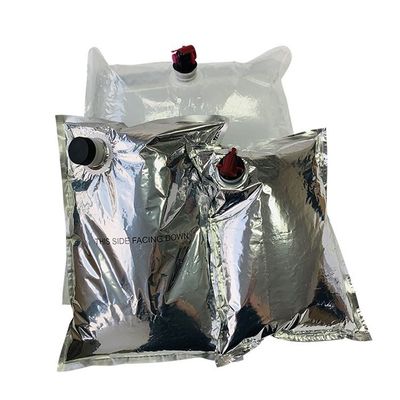 Aseptic 1L 2L 3L 5L 10L Wine Bib Bag In Box Dispenser With Tap