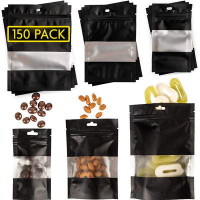 1.57x2in Black k Aluminum Foil Bag With Clear Window