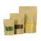 Resealable 28g CPP Kraft k Paper Bag Eight Side Sealing With Window