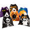 Kids Drawstring Produce Bags , LDPE 6*6inches Halloween Goody Bag