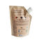 Biodegradable 50ml Kraft Paper Liquid Spout Bag Stand Up For Juice