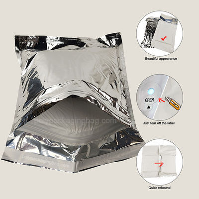 Waterproof thermal envelop caviar cooler Packs for Shipping,foil insulated bag Silver Mailer