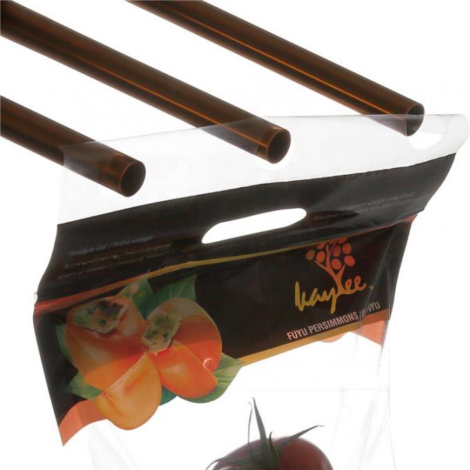 Stand Up Perforated Bags For Vegetables , PP Green Bags To Keep Produce